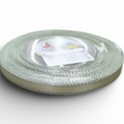 Reben Satin Tepi Perak Beige - #821S