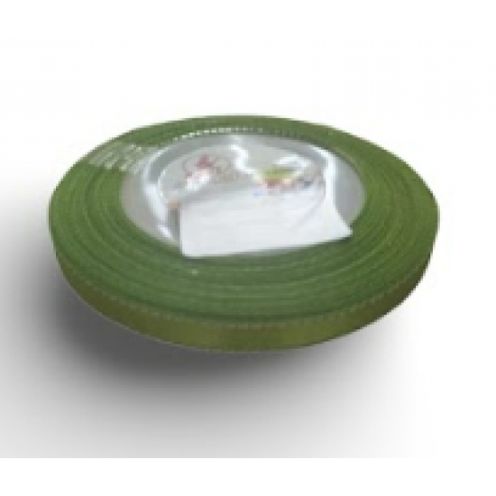 Reben Satin Tepi Perak Dark Yellow Green - #237AS