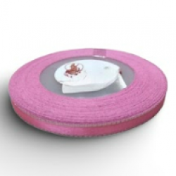 Reben Satin Tepi Perak Hot Pink - #13S