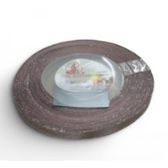 Reben Satin Tepi Perak Khaki - #808S