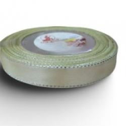 Reben Satin Tepi Perak Lemon Chiffon - #51S