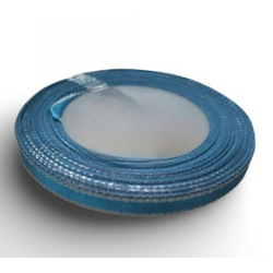 Reben Satin Tepi Perak Vivid Blue - #24S