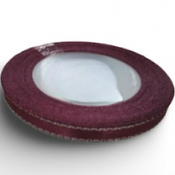 Reben Satin Tepi Perak Maroon - #028S