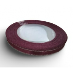 Reben Satin Tepi Perak Maroon - #028S