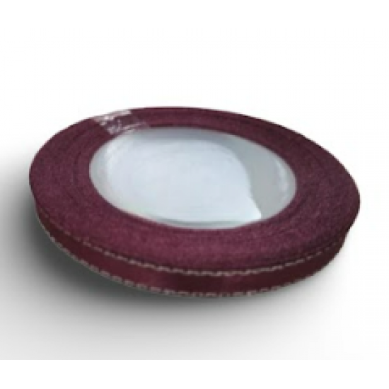 Reben Satin Tepi Perak Maroon - #028S