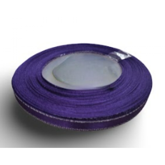 Reben Satin Tepi Perak Purple - #014S