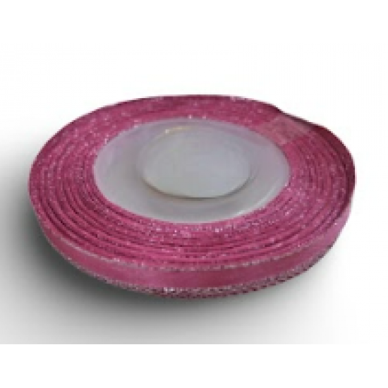 Reben Satin Tepi Perak Shocking Pink - #813S