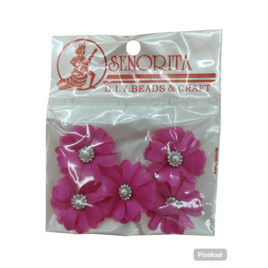 Bunga Kain Senorita 1034 - Merah Jambu Gelap