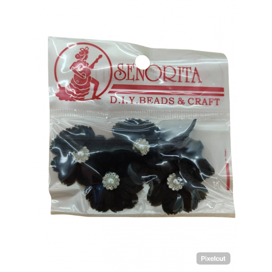 Bunga Kain Senorita 1034 - Hitam