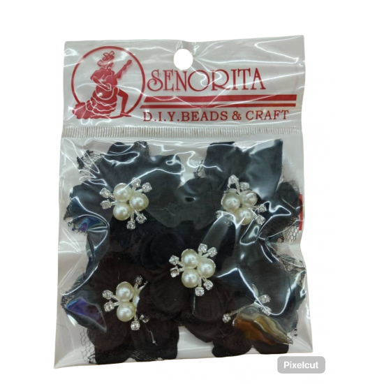 Bunga Kain Senorita 1036 - Hitam