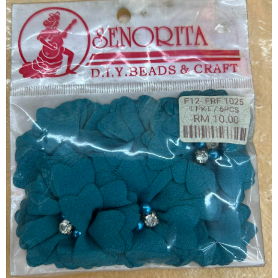 Bunga Kain Senorita 1025 -  Teal Blue