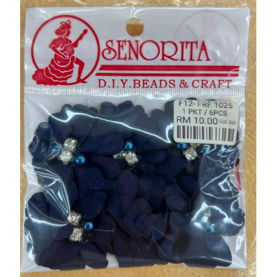 Bunga Kain Senorita 1025 -  Navy Blue 