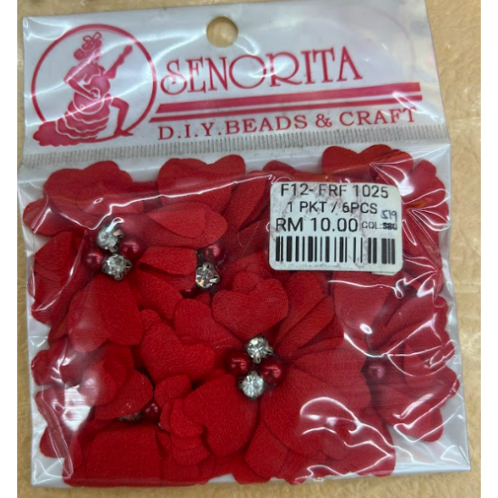 Bunga Kain Senorita 1025 -  Crimson Red