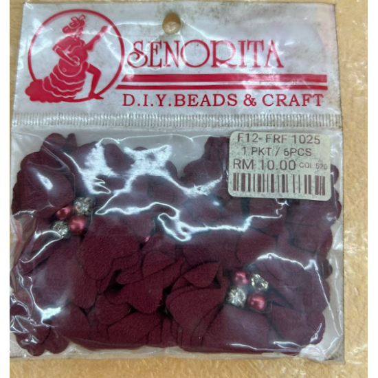 Bunga Kain Senorita 1025 -  Deep Maroon