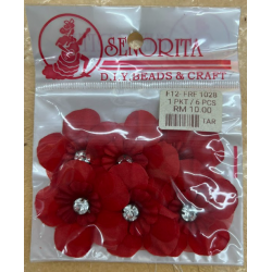 Bunga Kain Senorita 1028 -  True Red