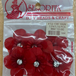 Bunga Kain Senorita 1028 -  True Red