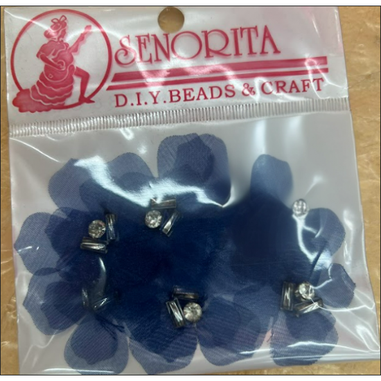 Bunga Kain Senorita 1031 -  Deep Navy Blue