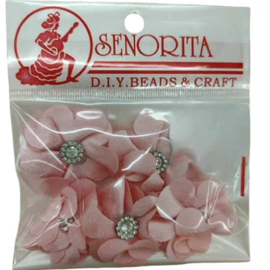 Bunga Kain Senorita 1033 - Merah Jambu Muda