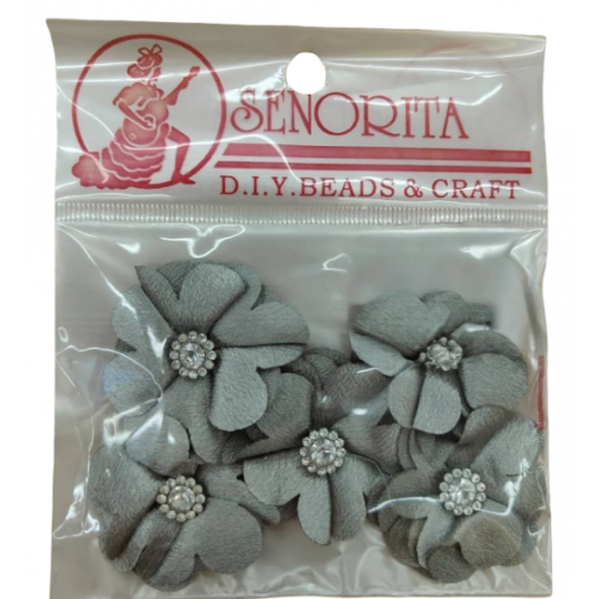 Bunga Kain Senorita 1033 - Kelabu Muda