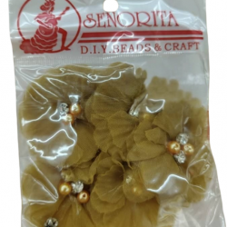 Bunga Kain Senorita 1035 - Coklat Emas