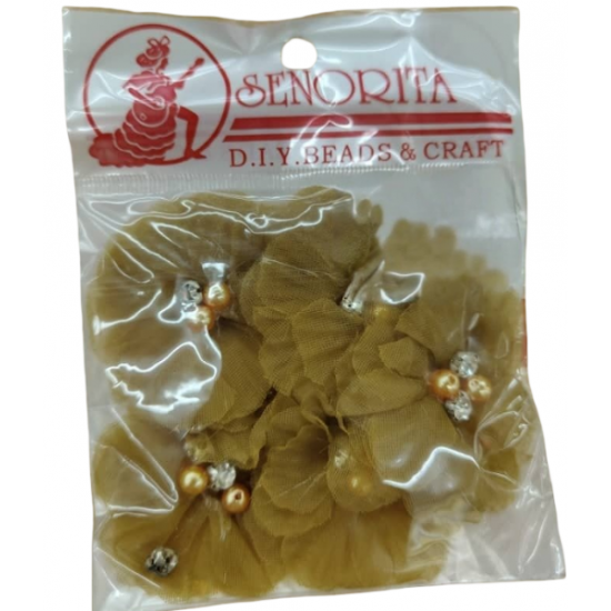 Bunga Kain Senorita 1035 - Coklat Emas