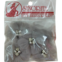 Bunga Kain Senorita 1035 - Kelabu Muda