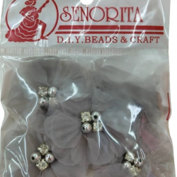 Bunga Kain Senorita 1035 - Kelabu Muda