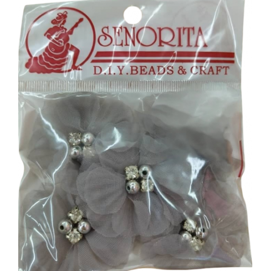 Bunga Kain Senorita 1035 - Kelabu Muda