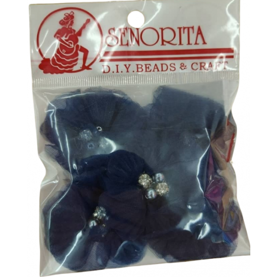 Bunga Kain Senorita 1035 - Biru Navy 