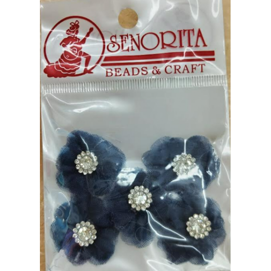 Bunga Kain Senorita 1037 - Navy Blue