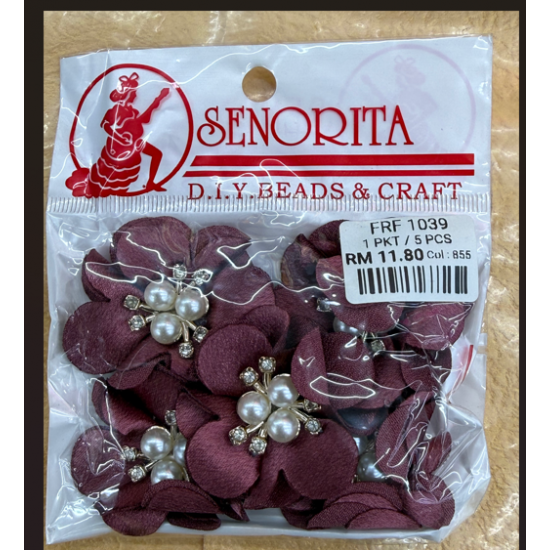 Bunga Kain Senorita 1039 -  Deep Maroon