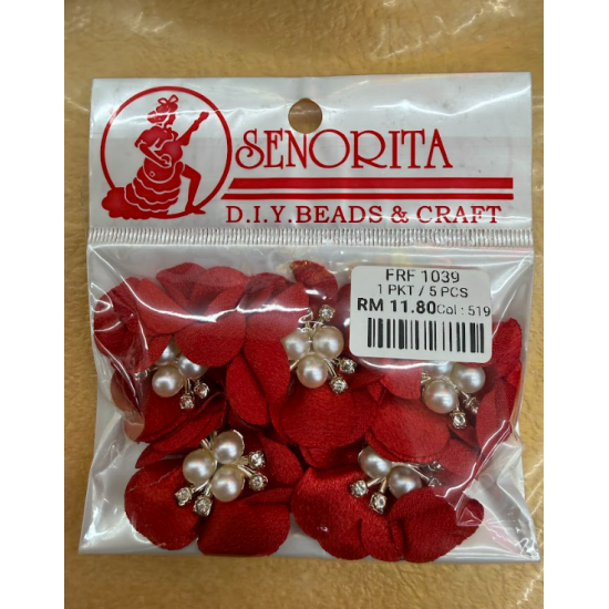 Bunga Kain Senorita 1039 -  Crimson Red