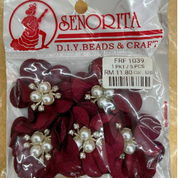 Bunga Kain Senorita 1039 -  Wine Red