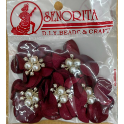 Bunga Kain Senorita 1039 -  Wine Red