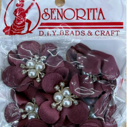 Bunga Kain Senorita 1039 -  Deep Maroon