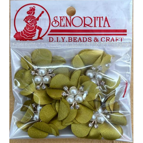 Bunga Kain Senorita 1039 -  Olive Green 