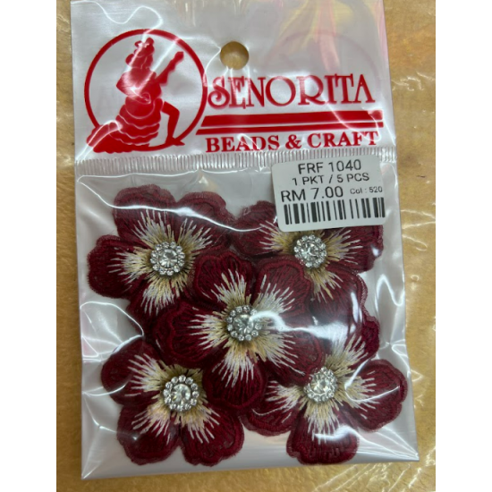 Bunga Kain Senorita 1040 -  Deep Maroon