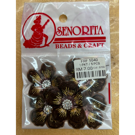 Bunga Kain Senorita 1040 -  Dark Chocolate Brown