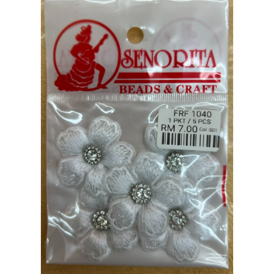 Bunga Kain Senorita 1040 -  Pure White