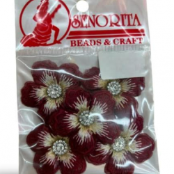 Bunga Kain Senorita 1040 -  Deep Maroon