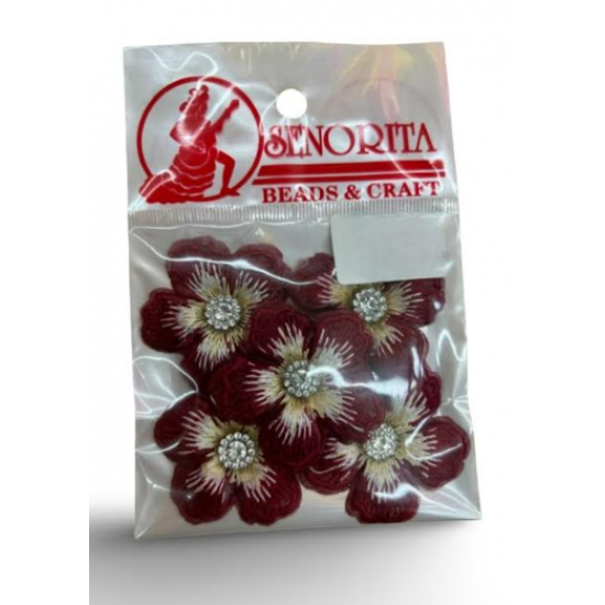 Bunga Kain Senorita 1040 -  Deep Maroon