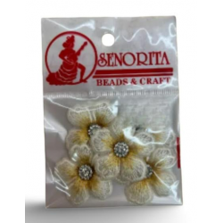 Bunga Kain Senorita 1040 -  Ivory Champagne Gold