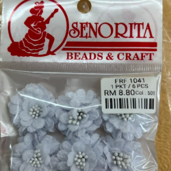 Bunga Kain Senorita 1041 -  Grey Light Blue