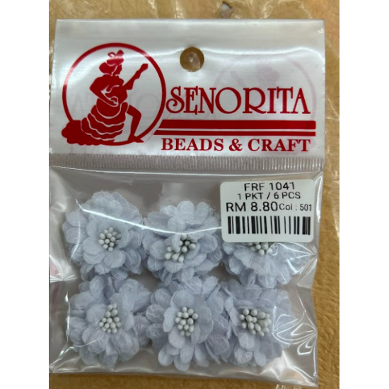 Bunga Kain Senorita 1041 -  Grey Light Blue