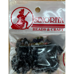 Bunga Kain Senorita 1041 -  Charcoal Black