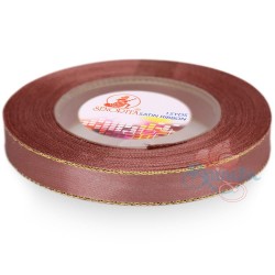  Senorita Gold Edge Satin Ribbon - Rose Gold 820G 12mm