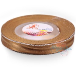  Senorita Silver Edge Satin Ribbon - Dark Goldenrod 03S 12mm