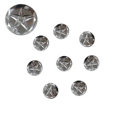 Batu Jahit Akrilik Bentuk Bulat Putih 10mm - 30pcs (RS)