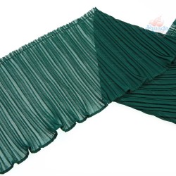 Chiffon Pleated Trimming Green - 1 Meter 15cm 