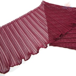 Chiffon Pleated Trimming Maroon - 1 Meter 15cm 